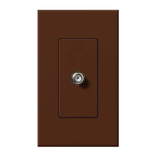 Main product image of Nova T Coaxial Cable Jack, F-Style, 75 Ohm Cable, Fits Architectural-Style Wall Plates, 1 Gangw/ Wall Plate, Sienna