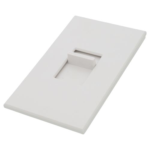 Main product image of Nova T Wall Plate Kit, 1-Gang, Fits 1 Small NovaT/Nova Control, No Fins Broken, Matte Finish, White