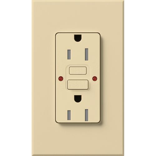 Main product image of Architectural 15A Tamper-Resist GFCI Duplex Receptacle, Self-Testing, 125V,w/ Wall Plate, Matte Finish, Ivory
