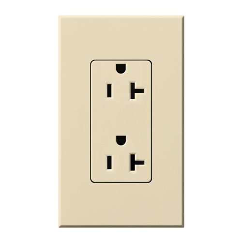Main product image of Architectural 20A Duplex Receptacle, 125V, Wall Plate Included, Matte Finish, NTR-20-BE, Beige