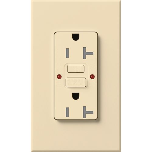 Main product image of Architectural 20A Tamper-Resist GFCI Duplex Receptacle, Self-Testing, 125V,w/ Wall Plate, Matte Finish, Beige