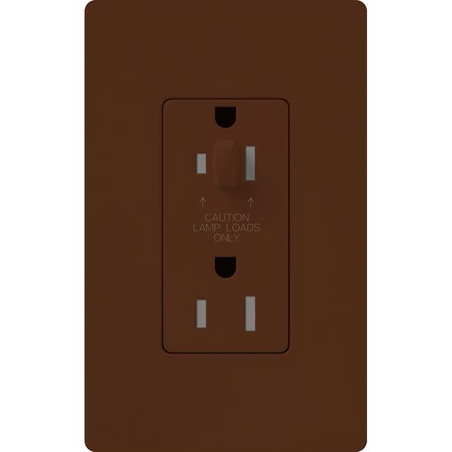 Main product image of Architectural 20A Half-Dimming, Tamper Resist Duplex Receptacle,w/ Wall Plate, Matte Finish, Sienna