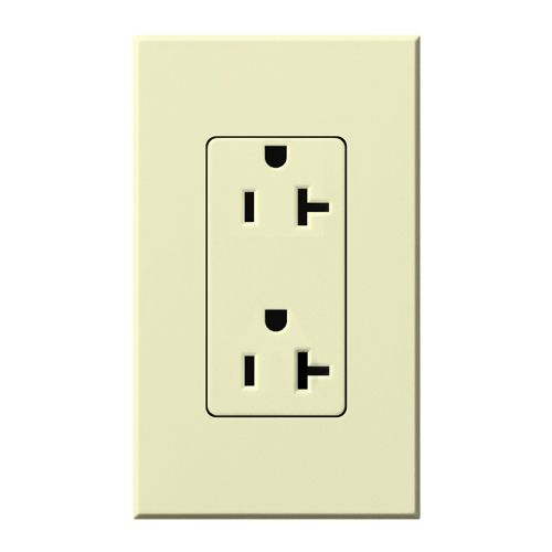 Main product image of Architectural 20A Tamper-Resistant Duplex Receptacle, Wall Plate Included, Matte Finish, Almond