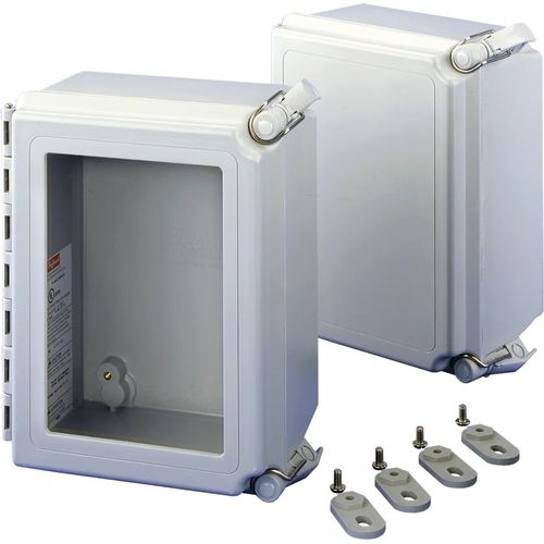 Main product image of 18" x 16" x 10" Continuous Hinge Screw-Cover Enclosure 4X, Fiberglass (Light Gray), A181610CHSCFG