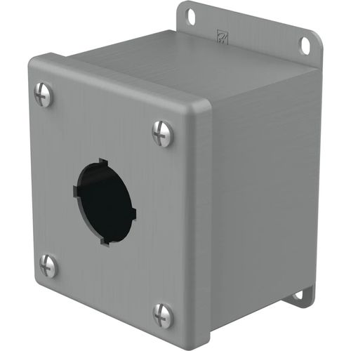Main product image of Pushbutton Enclosures Type 12, 1PBx30.5mm, Steel (Gray), E1PB