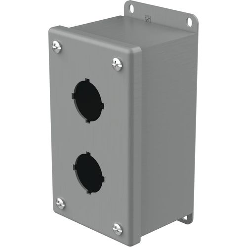 Main product image of Pushbutton Enclosures Type 12, 2PBx30.5mm, Steel (Gray), E2PB