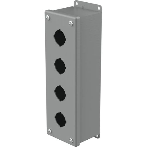 Main product image of Pushbutton Enclosures Type 12, 4PBx30.5mm, Steel (Gray), E4PB