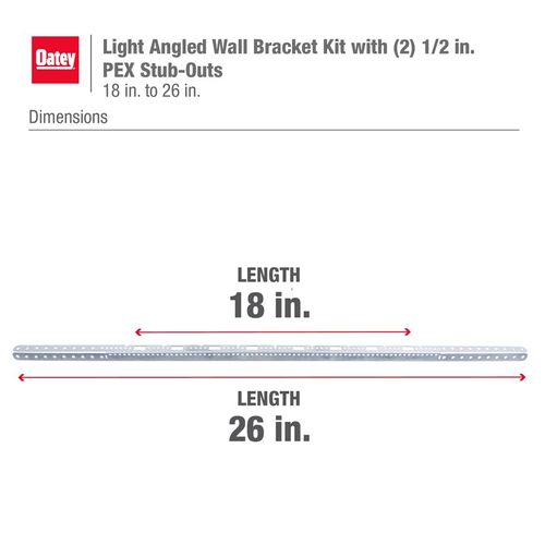 Main product image of 18" - 26" Light Angled Wall Bracket