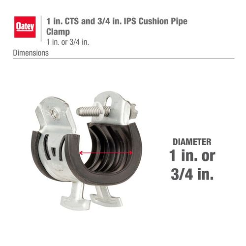 Main product image of 1" CTS or 3/4" IPS Cushion Pipe Clamp