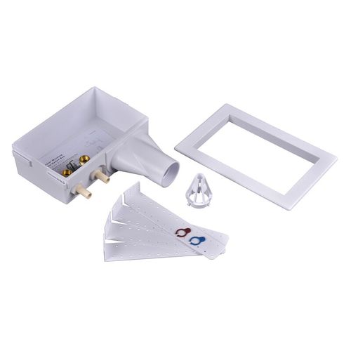 Main product image of Eliminator CPVC, Bottom Mount Washing Machine Outlet Box w/ 1/4 Turn (Standard Pack)