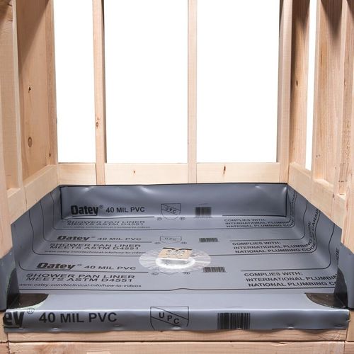 Main product image of 5' x 40' Grey PVC Shower Pan Liner