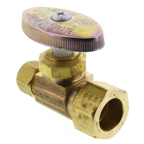 Main product image of 5/8" O.D. Compr (3/4" OD) x 3/8" O.D. Compr Straight Stop Valve, Lead Free (Rough Brass)