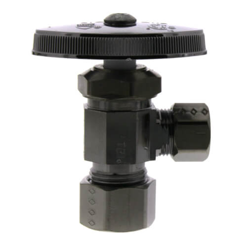 Main product image of 3/8" Nominal Compression (1/2" OD)  x 3/8" OD Compression Multi-Turn Angle Stop Valve, Lead Free (Chrome)