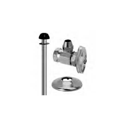 Main product image of 1/2" FIP x 3/8" Flare Toilet Supply Kit - Angle Stop, 11" Length (Chrome)