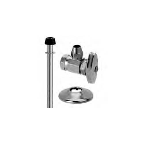 Main product image of 1/2" FIP x 3/8" Flare Faucet Supply Kit - Angle Stop, 17" Length (Chrome)