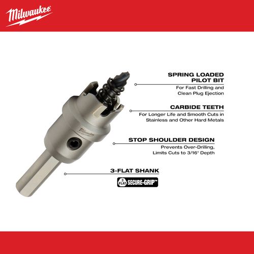 Main product image of 3/4" One-Piece Carbide Hole Cutter