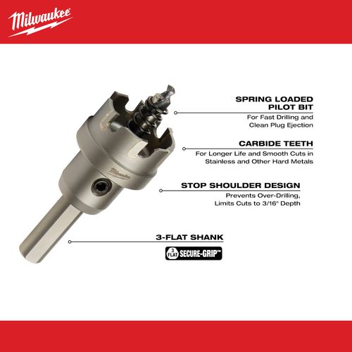 Main product image of 1-1/8" One-Piece Carbide Hole Cutter