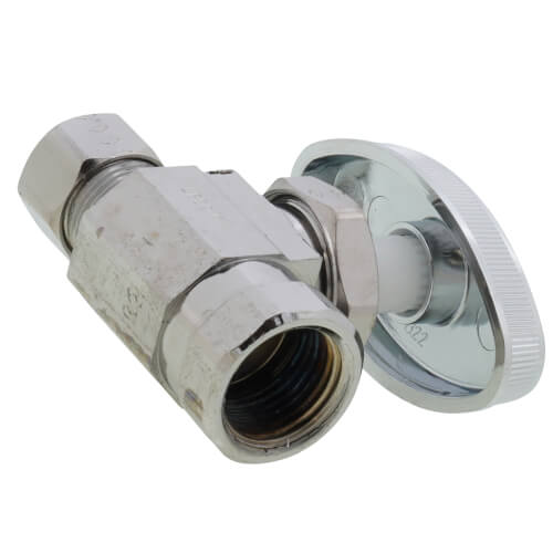 Main product image of 3/8" FIP x 3/8" O.D. Compr. Straight Stop Valve, Lead Free (Chrome Plated)