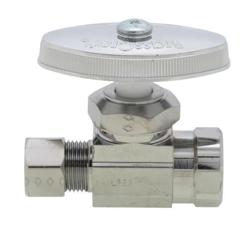 Main product image of 3/8" FIP x 3/8" O.D. Compr. Straight Stop Valve, Lead Free (Chrome Plated)