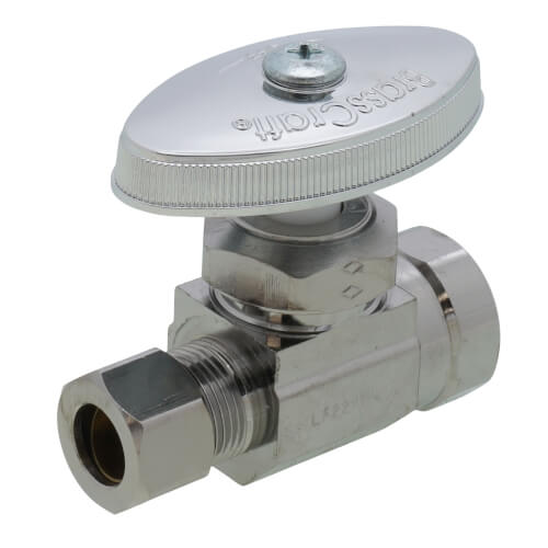 Main product image of 3/8" FIP x 3/8" O.D. Compr. Straight Stop Valve, Lead Free (Chrome Plated)
