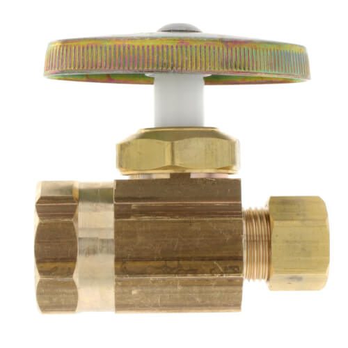 Main product image of 1/2" FIP x 3/8" OD Compression Multi-Turn Straight Stop Valve (Rough Brass)