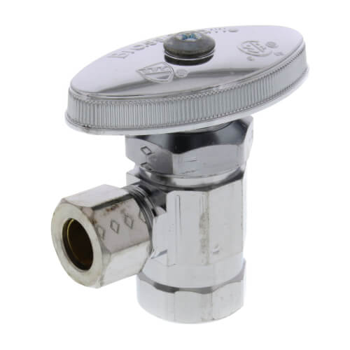 Main product image of 3/8" FIP x 3/8" O.D. Compr. Angle Stop Valve, Lead Free (Chrome Plated)