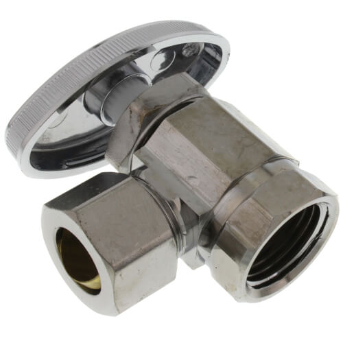 Main product image of 1/2" FIP x 1/2" OD Compression Multi-Turn Angle Stop Valve, Lead Free (Chrome)