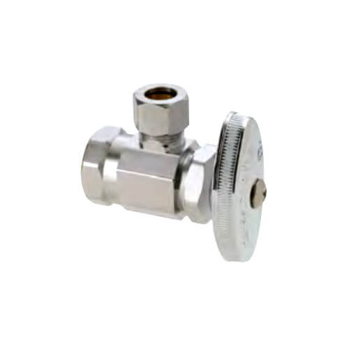 Main product image of 3/8" FIP x 1/2" OD Compression Multi-Turn Angle Stop Valve, Lead Free (Chrome)