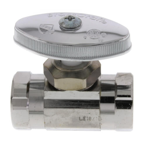 Main product image of 1/2" FIP x 1/2" FIP Multi-Turn Straight Stop Valve, Lead Free (Chrome)