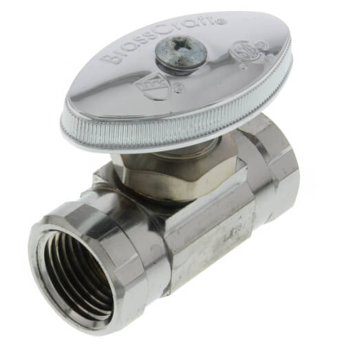 Main product image of 1/2" FIP x 1/2" FIP Multi-Turn Straight Stop Valve, Lead Free (Chrome)