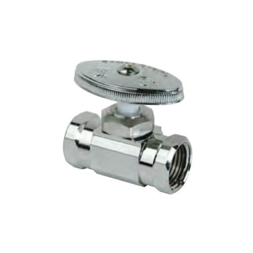 Main product image of 3/8" FIP x 3/8" FIP Multi-Turn Straight Stop Valve, Lead Free (Chrome)