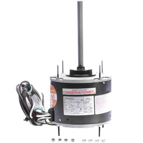 Main product image of 5-5/8" HeatMaster Condenser Fan Motor - Deluxe Model (208-230V, 825 RPM, 1/8, 1/15 HP)