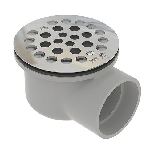 Main product image of 2" PVC Round Side Outlet Shower Drain (Matte Black)