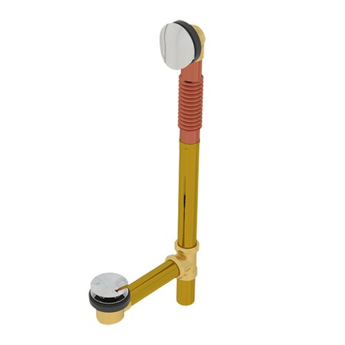 Main product image of 20", 17 Gauge, Brass Bath Drain w/ Clicker (Chrome Plated)
