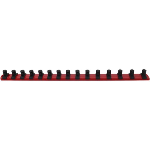 Main product image of 1/2" Drive x 18" Socket Rail, 15 Clips (Red)