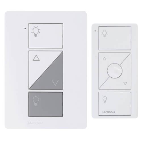 Main product image of Caseta Smart Plug-In Lamp Dimmer Kit, 100W LED Lamp Dimmer and 3-Button with Raise/Lower Pico Smart Remote, P-PKG1P-WH, White