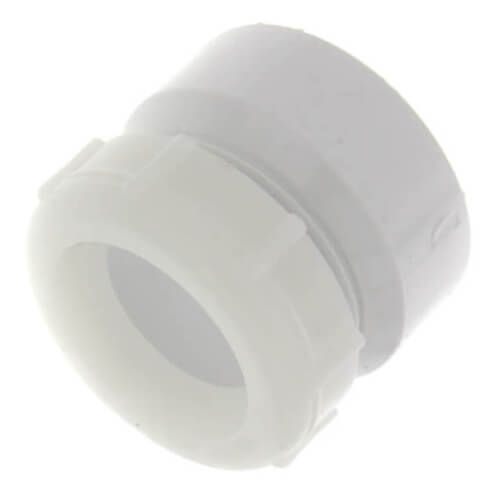 1-1/2" x 1-1/4" PVC DWV Female Trap Adapter w/ Plastic Nut (Hub x Slip)