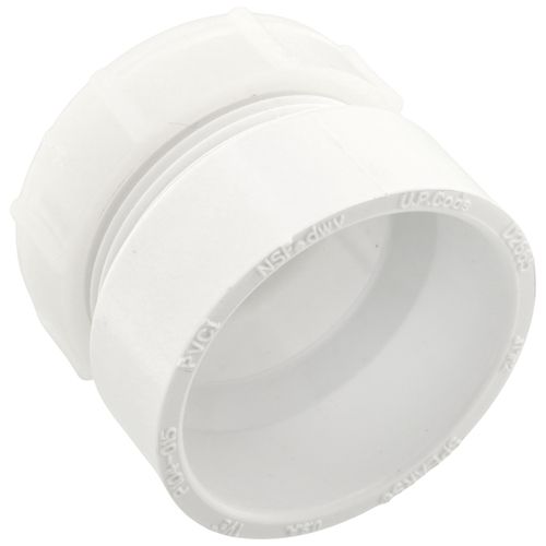 Main product image of 1-1/2" x 1-1/4" PVC DWV Female Trap Adapter w/ Plastic Nut (Hub x Slip)