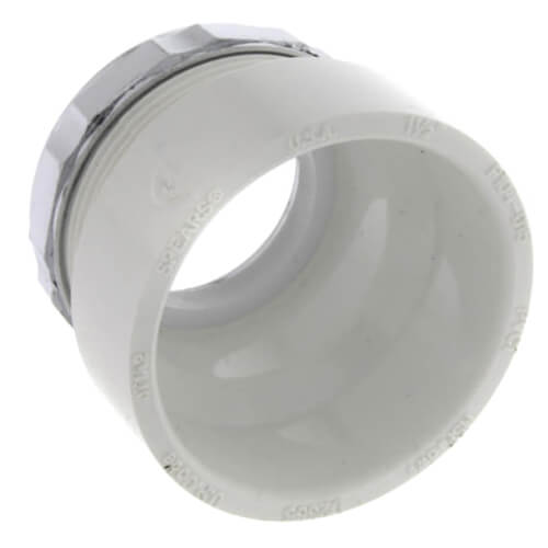 P104X212 P104X212 11/2" x 11/4" PVC DWV Female Trap Adapter w