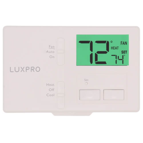 Main product image of Dual Power Non-Programmable Thermostat, Horizontal Mount (1 Heat - 1 Cool)