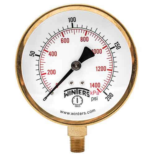 Main product image of 3-1/2" PS1 100 Series Pressure Gauge (0-300 PSI)