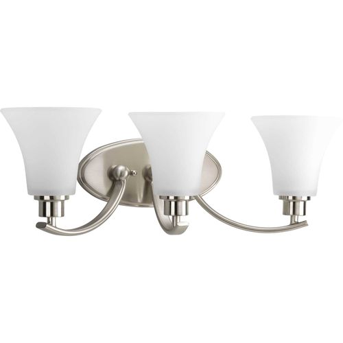 Main product image of Joy 3 Light Brushed Nickel Etched Glass Traditional Bath Vanity Light