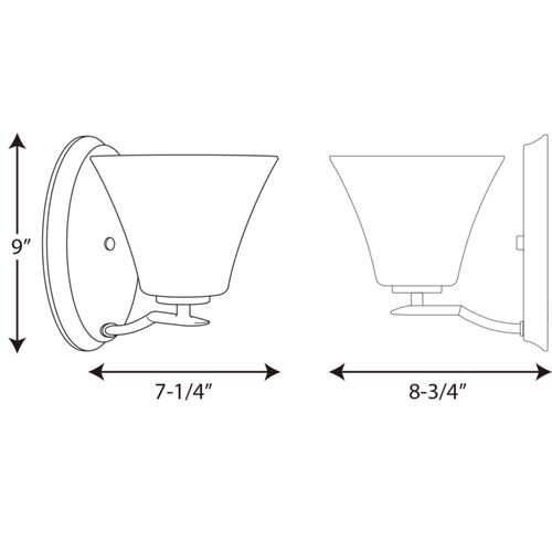 Main product image of Bravo 1 Light Brushed Nickel Etched Glass Modern Bath Vanity Light