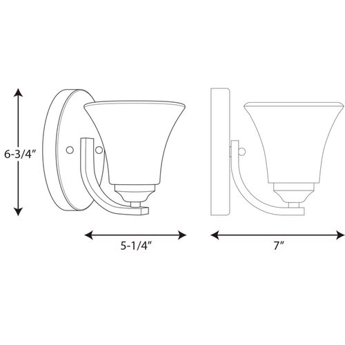 Main product image of Adorn 1 Light Polished Chrome Etched Glass Traditional Bath Vanity Light