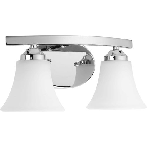 Main product image of Adorn 2 Light Brushed Nickel Etched Glass Traditional Bath Vanity Light
