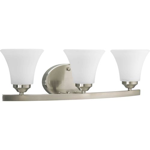 Main product image of Adorn 3 Light Brushed Nickel Etched Glass Traditional Bath Vanity Light