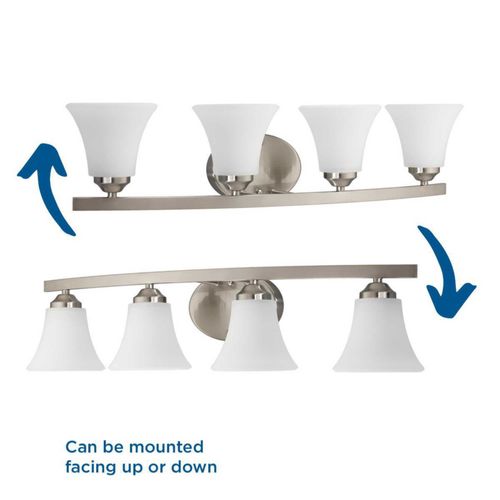 Main product image of Adorn 4 Light Brushed Nickel Etched Glass Traditional Bath Vanity Light
