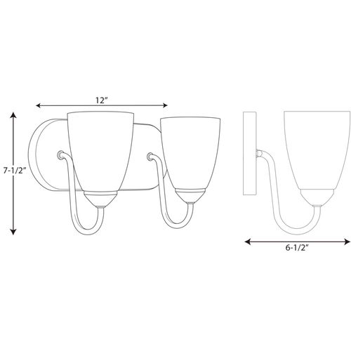 Main product image of Gather 2 Light Brushed Nickel Etched Glass Traditional Bath Vanity Light