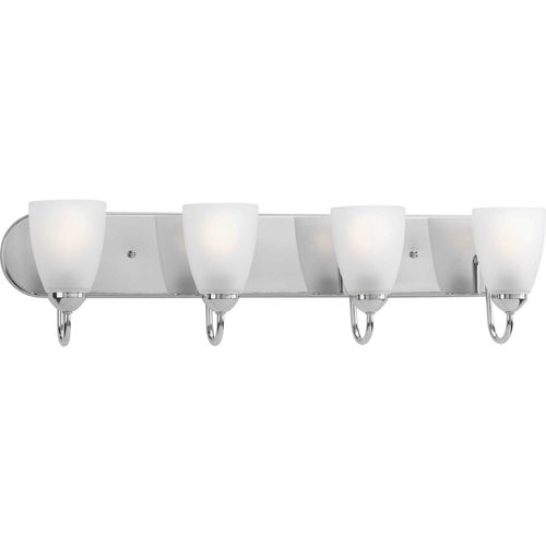 Main product image of Gather 4 Light Polished Chrome Etched Glass Traditional Bath Vanity Light