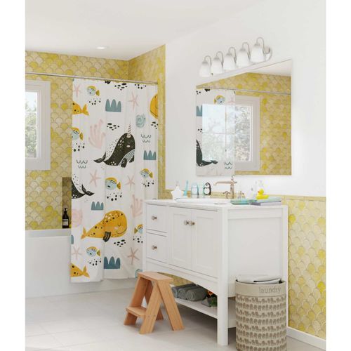 Main product image of Gather 5 Light Brushed Nickel Etched Glass Traditional Bath Vanity Light